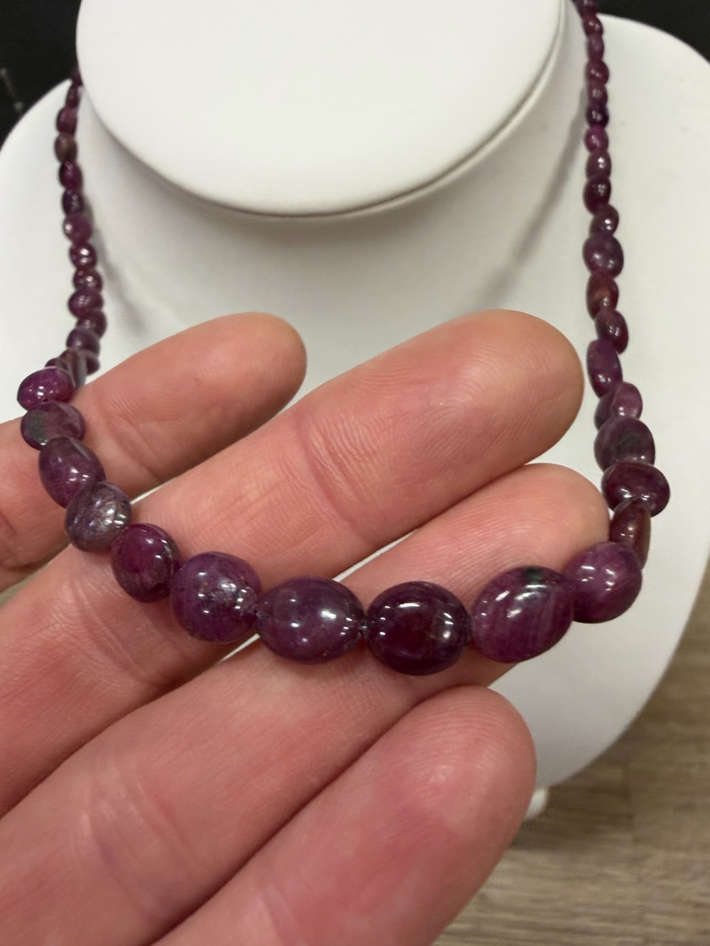 AAA Raw Ruby Necklace. GROUNDING! PROTECTIVE!